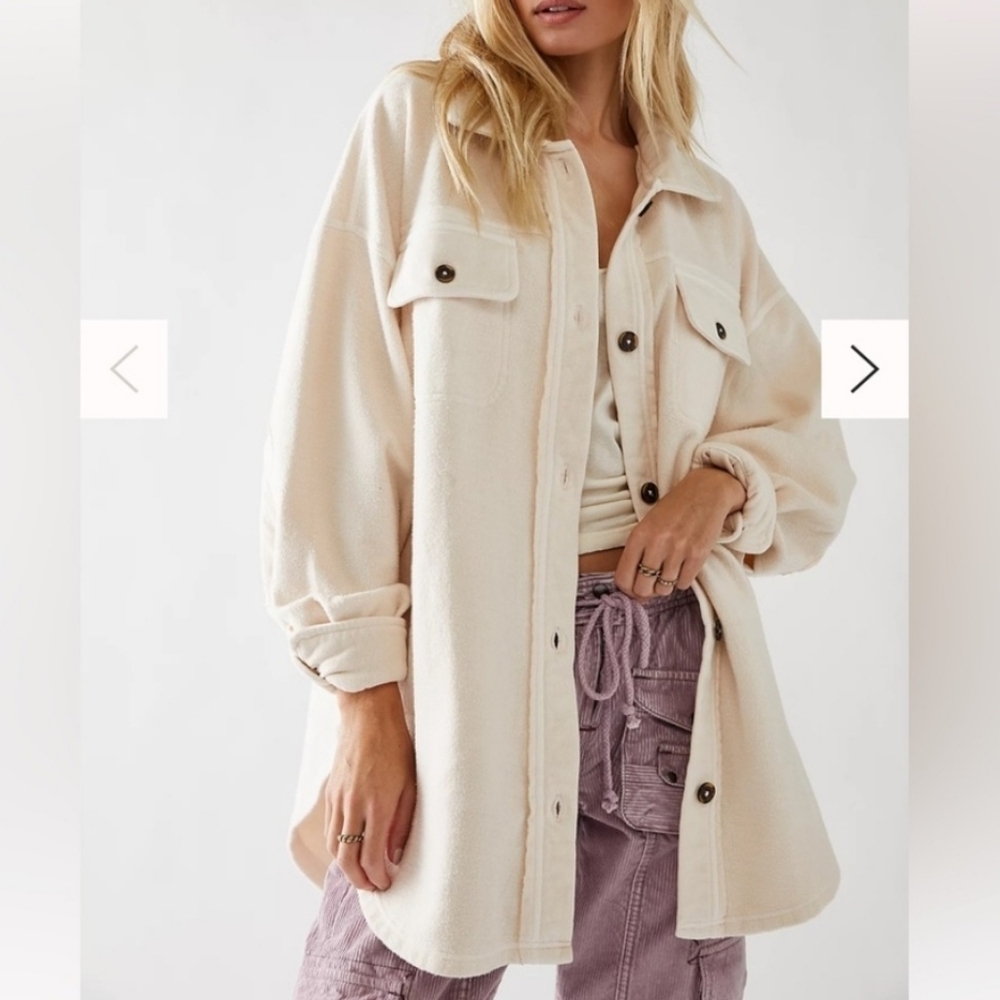 Free People Cream Utility Jacket - Picture 4 of 6
